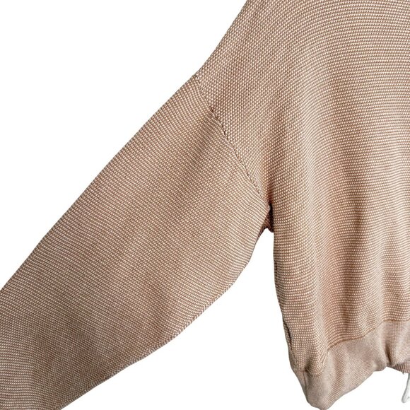Varley Tan Pullover Sweater With Drawstring Hem, M - Picture 5 of 10